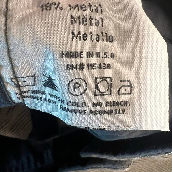 Nice Collective Utility Shorts Women's Sze 2 Gray Striped Button-Fly Cuffed Y2K - Picture 8 of 9